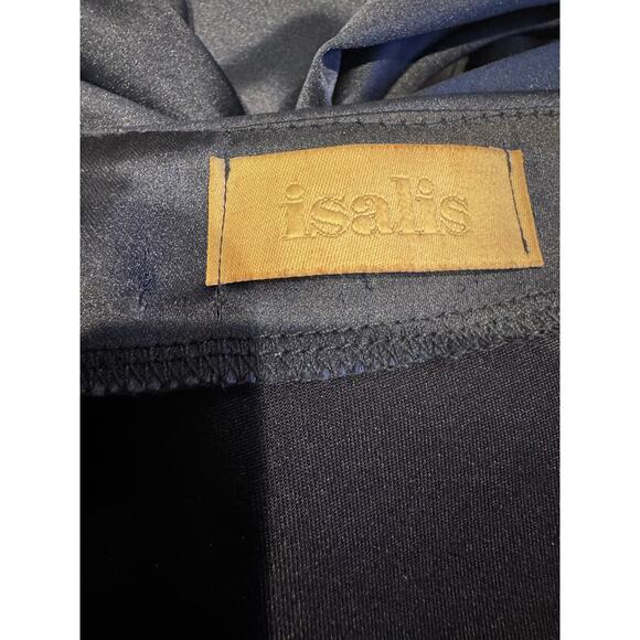 Isalis Deep Navy Satin Cowl Neck Camisole Size S - Picture 6 of 7